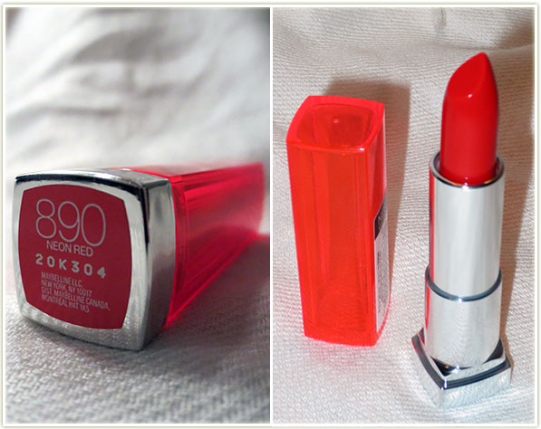 Maybelline Vivids lipstick in Neon Red ($4.97 USD)