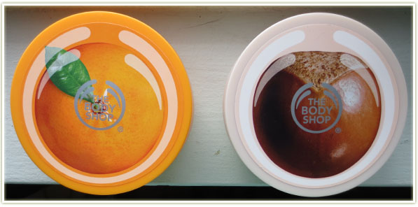 The Body Shop’s Body butters in Satsuma and Shea Butter – $10 CAD each