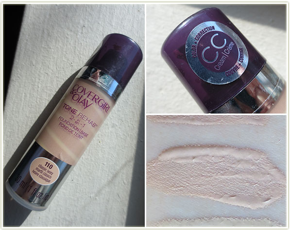 Covergirl & Olay Tone Rehab 2 in 1 Foundation – CC Cream in 110 Classic Ivory (~$20 CAD)