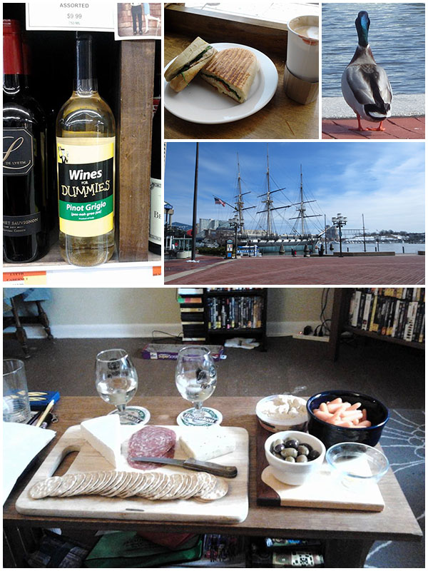 Day 6 – Checking out Baltimore’s harbor, wine and cheese nigh