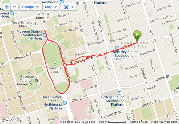 Pride and Remembrance Run 5K Route Map