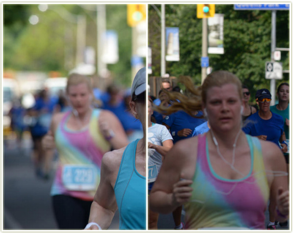 These are cropped from the original photos, so my blurriness is simply because the photographer was focused on another runner (photo credit: Andrew Paterson)