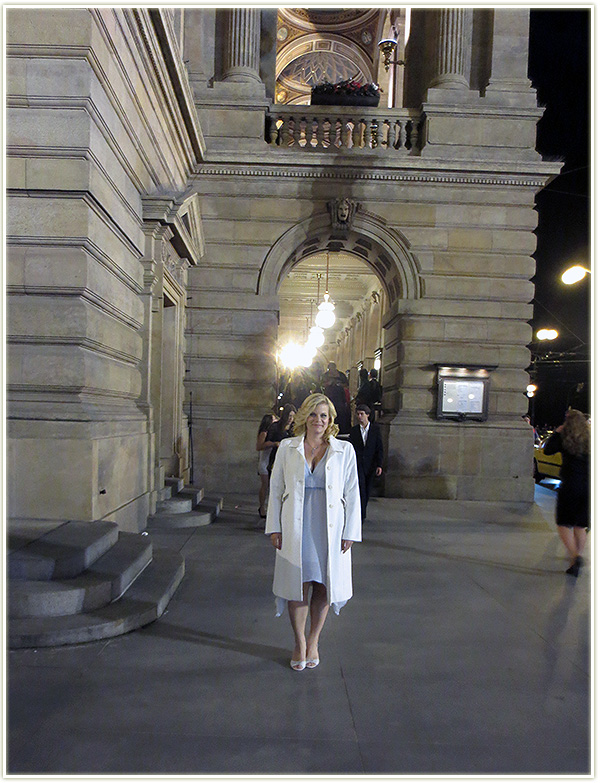 Outside the opera house after the show