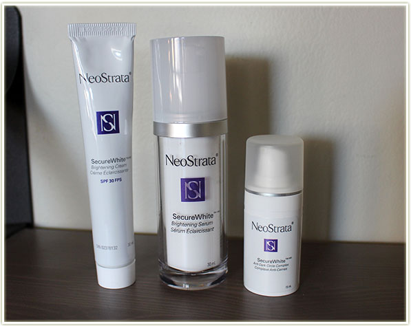 A selection of products from NeoStrata’s SecureWhite line up