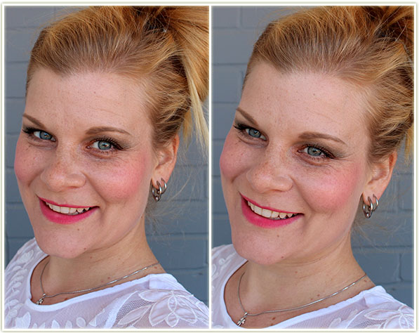 Burberry Lip & Cheek Bloom in Poopy – on my lips and cheeks