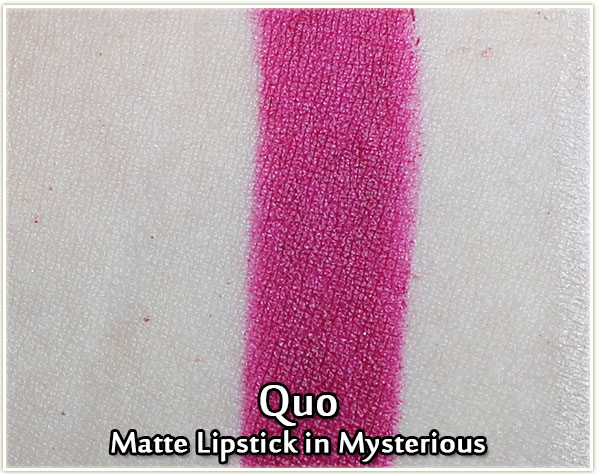 Quo Fall 2016 Collection - Matte Lipstick in Mysterious - swatch