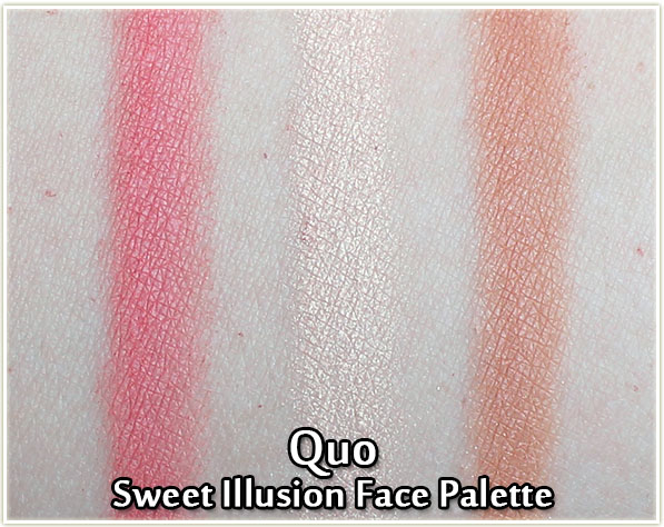 Quo Fall 2016 Collection - Sweet Illusion Face Palette - swatches