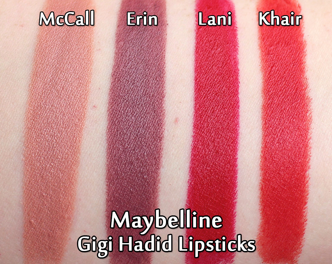 Maybelline X Gigi Hadid Lipsticks Review And Swatches Makeup Your Mind